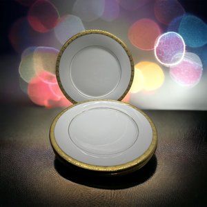 4 Estate Collection Chamberlain Gold Dinner Plates 10.5" NWT